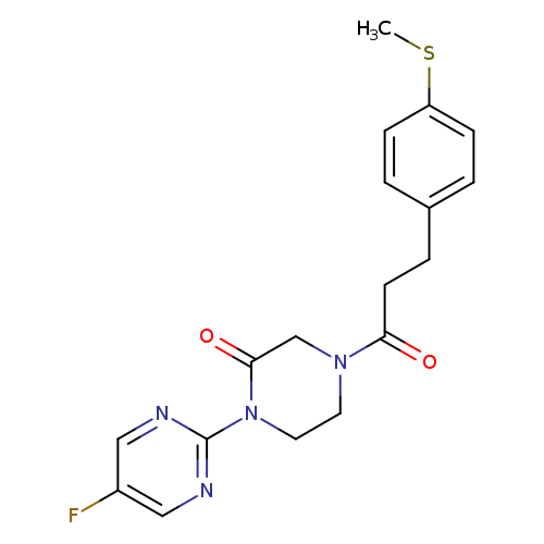 1-(5-fluoropyrimidin-2-yl)-4-{3-[4-(methylsulfanyl)phenyl]propanoyl}piperazin-2-one