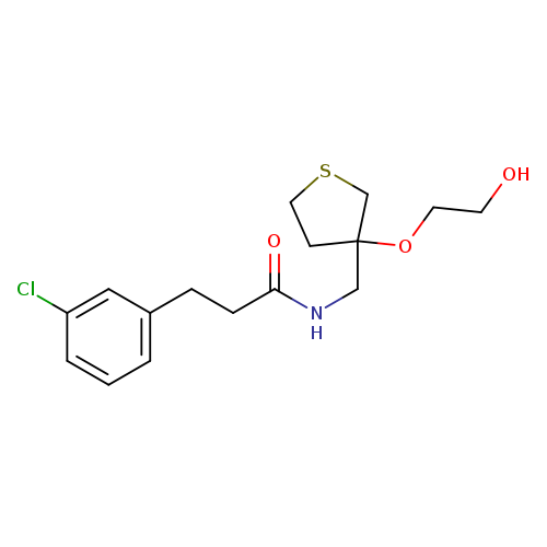 3-(3-chlorophenyl)-N-{[3-(2-hydroxyethoxy)thiolan-3-yl]methyl}propanamide
