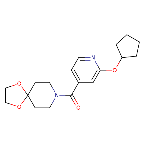 8-[2-(cyclopentyloxy)pyridine-4-carbonyl]-1,4-dioxa-8-azaspiro[4.5]decane