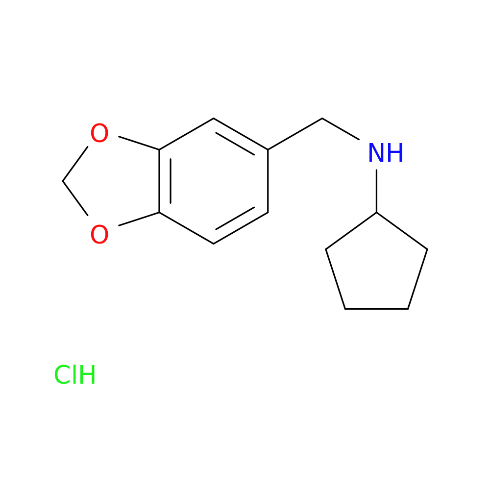 N-(Benzo[d][1,3]dioxol-5-ylmethyl)cyclopentanamine hydrochloride