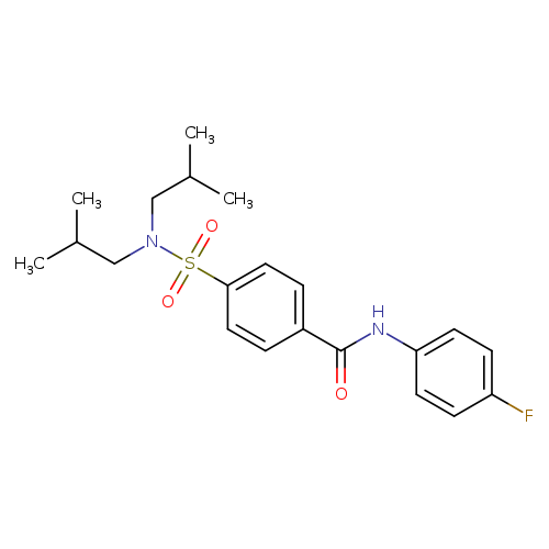 4-[bis(2-methylpropyl)sulfamoyl]-N-(4-fluorophenyl)benzamide