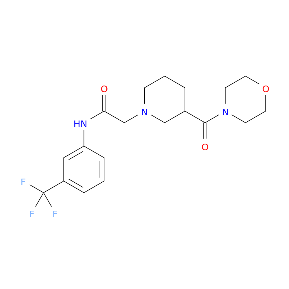 2-[3-(morpholine-4-carbonyl)piperidin-1-yl]-N-[3-(trifluoromethyl)phenyl]acetamide