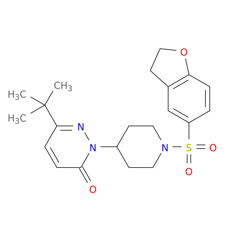 6-tert-butyl-2-[1-(2,3-dihydro-1-benzofuran-5-sulfonyl)piperidin-4-yl]-2,3-dihydropyridazin-3-one
