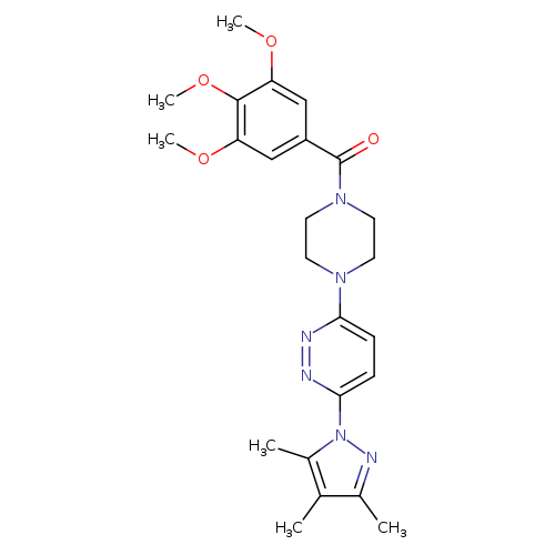 3-[4-(3,4,5-trimethoxybenzoyl)piperazin-1-yl]-6-(3,4,5-trimethyl-1H-pyrazol-1-yl)pyridazine