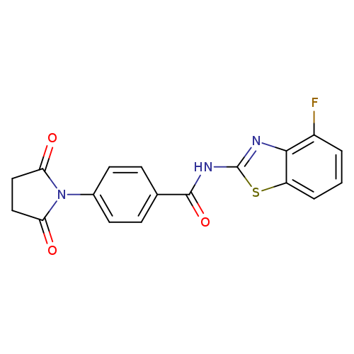 4-(2,5-dioxopyrrolidin-1-yl)-N-(4-fluoro-1,3-benzothiazol-2-yl)benzamide