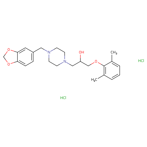 1-{4-[(2H-1,3-benzodioxol-5-yl)methyl]piperazin-1-yl}-3-(2,6-dimethylphenoxy)propan-2-ol dihydrochloride
