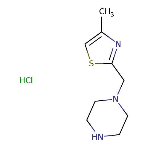 1-[(4-methyl-1,3-thiazol-2-yl)methyl]piperazine hydrochloride