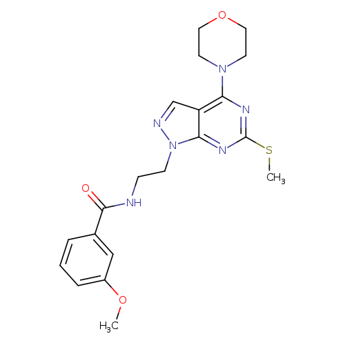 3-methoxy-N-{2-[6-(methylsulfanyl)-4-(morpholin-4-yl)-1H-pyrazolo[3,4-d]pyrimidin-1-yl]ethyl}benzamide