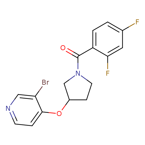 3-bromo-4-{[1-(2,4-difluorobenzoyl)pyrrolidin-3-yl]oxy}pyridine