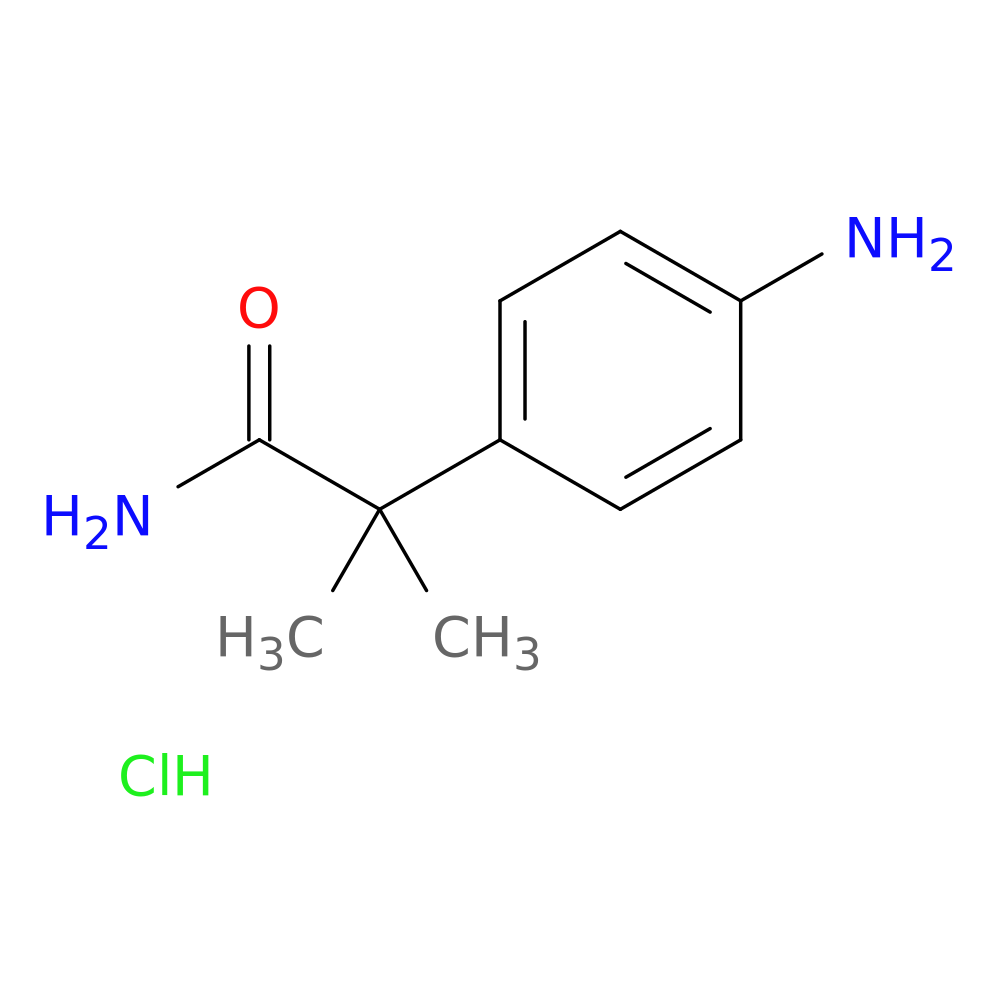 2-(4-aminophenyl)-2-methylpropanamide hydrochloride