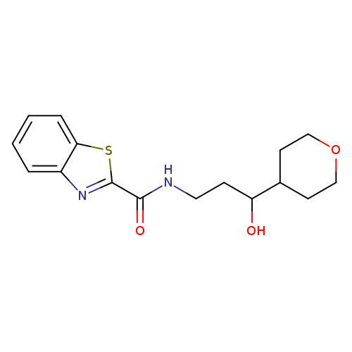 N-[3-hydroxy-3-(oxan-4-yl)propyl]-1,3-benzothiazole-2-carboxamide