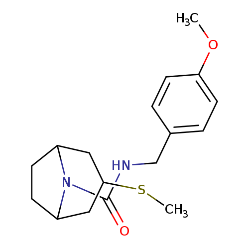 N-[(4-methoxyphenyl)methyl]-3-(methylsulfanyl)-8-azabicyclo[3.2.1]octane-8-carboxamide