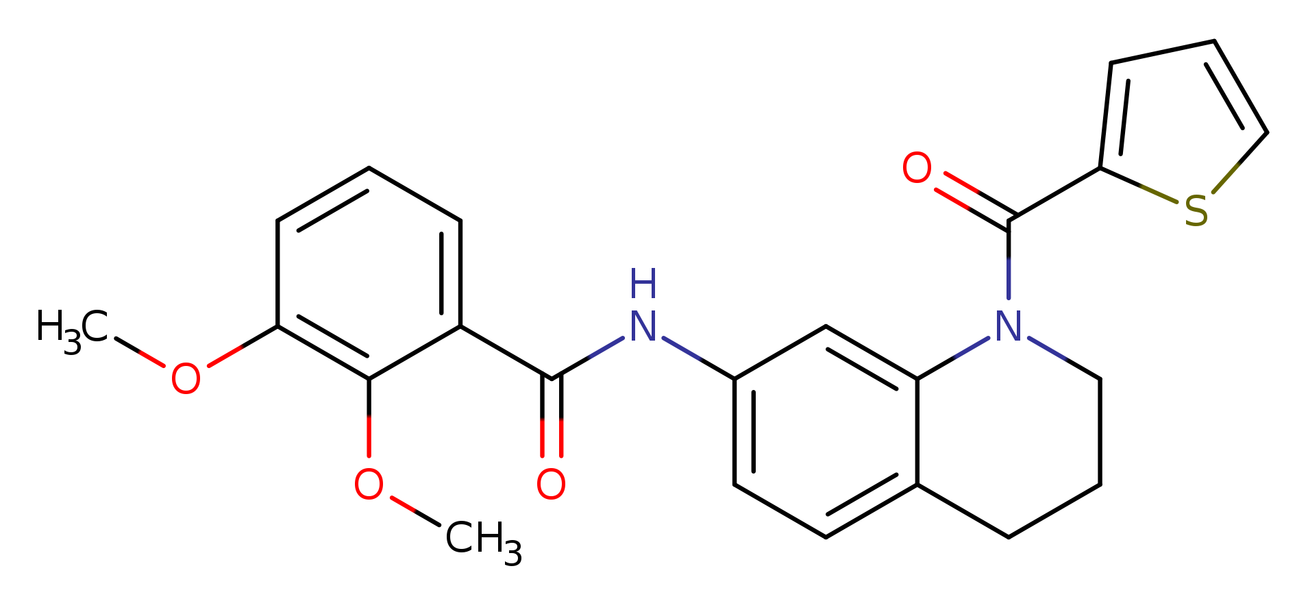 2,3-dimethoxy-N-[1-(thiophene-2-carbonyl)-1,2,3,4-tetrahydroquinolin-7-yl]benzamide