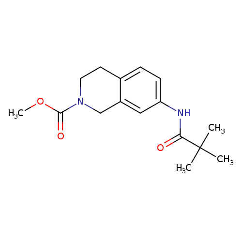 methyl 7-(2,2-dimethylpropanamido)-1,2,3,4-tetrahydroisoquinoline-2-carboxylate