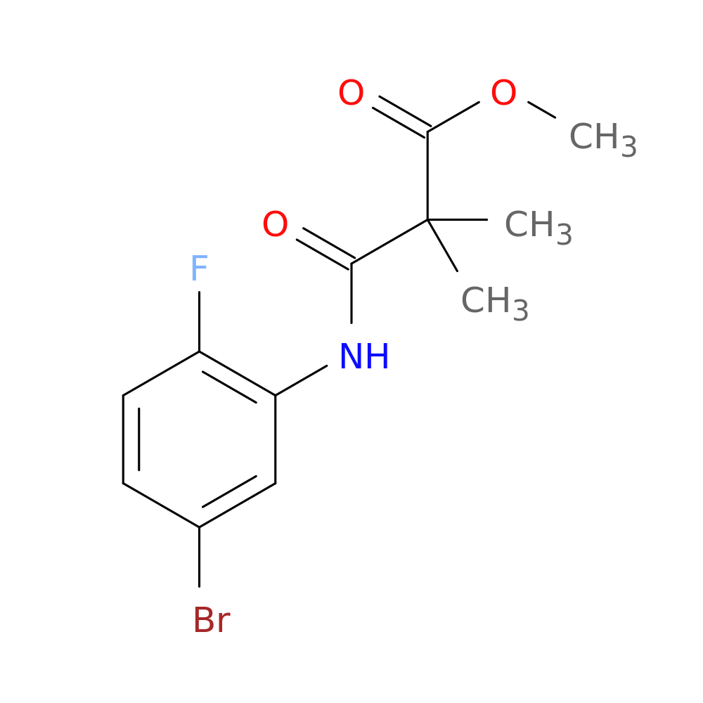 PROPANOIC ACID, 3-[(5-BROMO-2-FLUOROPHENYL)AMINO]-2,2-DIMETHYL-3-OXO-, METHYL ESTER