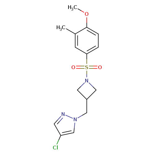 4-chloro-1-{[1-(4-methoxy-3-methylbenzenesulfonyl)azetidin-3-yl]methyl}-1H-pyrazole