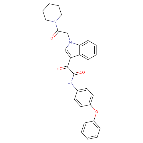 2-oxo-2-{1-[2-oxo-2-(piperidin-1-yl)ethyl]-1H-indol-3-yl}-N-(4-phenoxyphenyl)acetamide