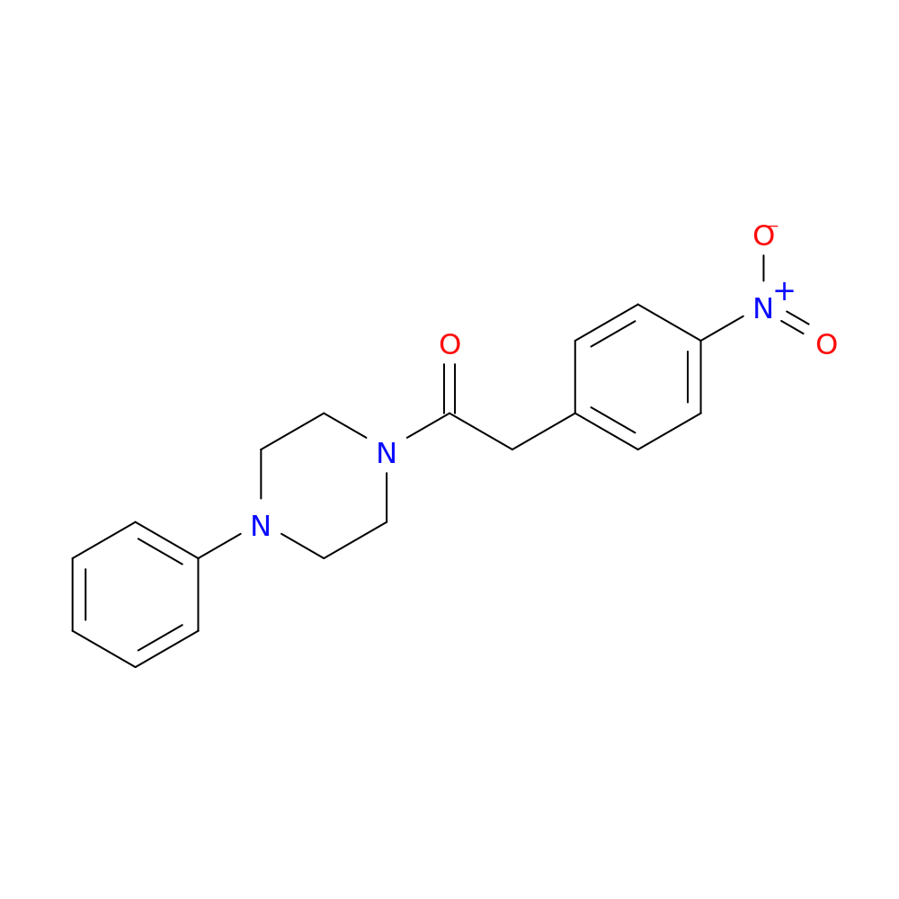 2-(4-Nitrophenyl)-1-(4-phenylpiperazin-1-yl)ethanone