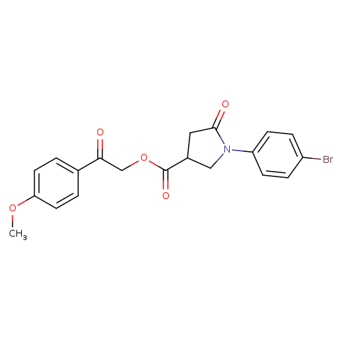 2-(4-methoxyphenyl)-2-oxoethyl 1-(4-bromophenyl)-5-oxo-3-pyrrolidinecarboxylate