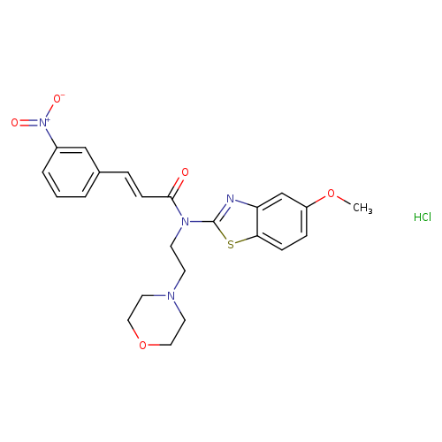(2E)-N-(5-methoxy-1,3-benzothiazol-2-yl)-N-[2-(morpholin-4-yl)ethyl]-3-(3-nitrophenyl)prop-2-enamide hydrochloride