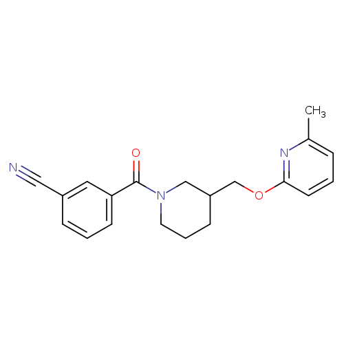 3-(3-{[(6-methylpyridin-2-yl)oxy]methyl}piperidine-1-carbonyl)benzonitrile