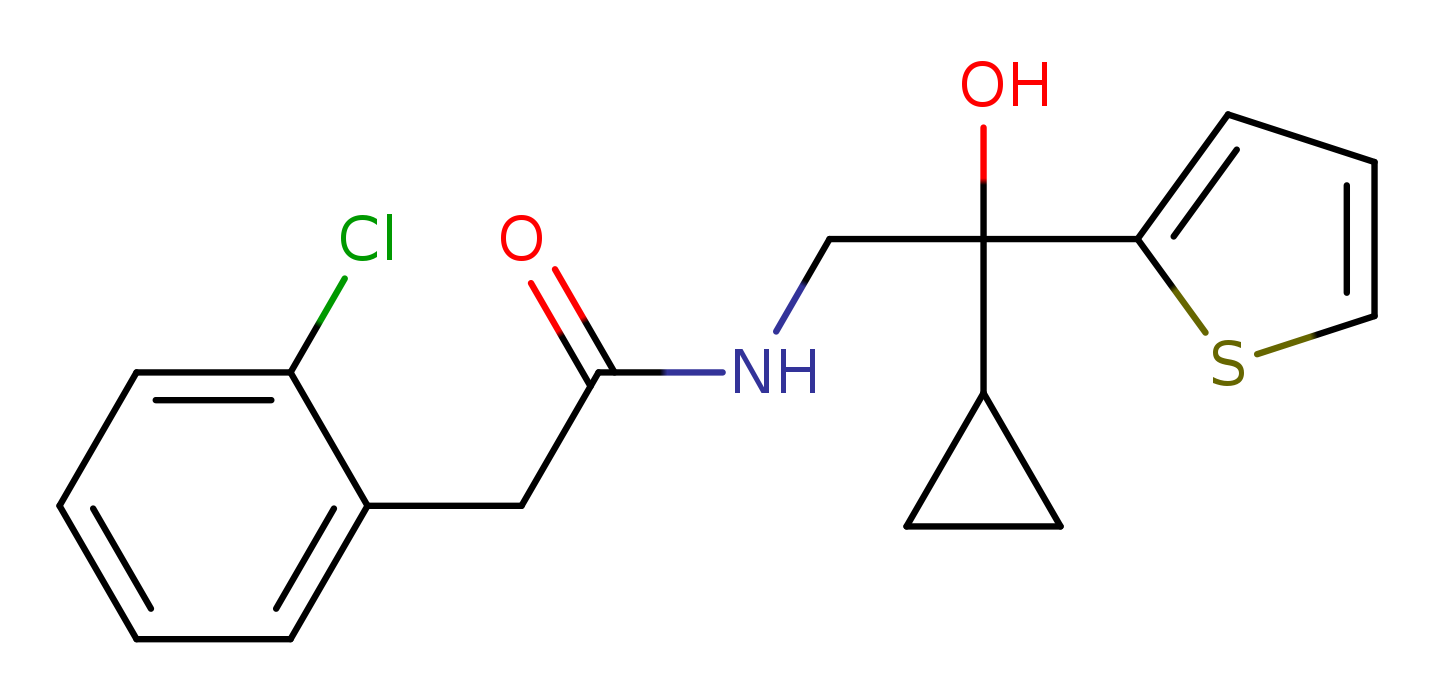 2-(2-chlorophenyl)-N-[2-cyclopropyl-2-hydroxy-2-(thiophen-2-yl)ethyl]acetamide