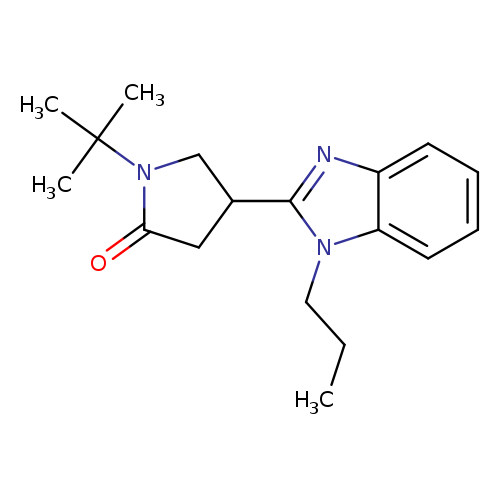 1-tert-butyl-4-(1-propyl-1H-1,3-benzodiazol-2-yl)pyrrolidin-2-one