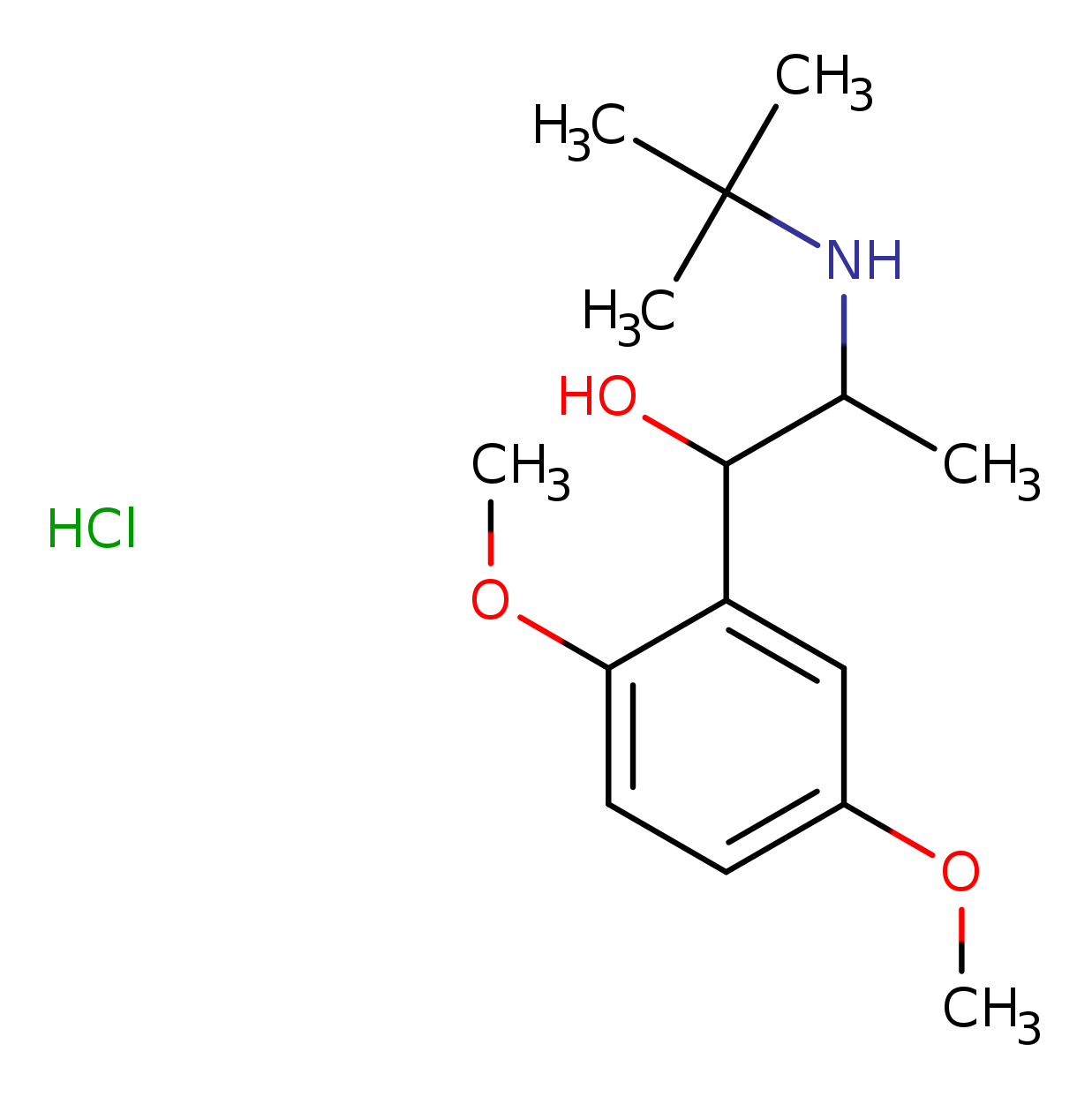 α-[1-(tert-Butylamino)ethyl]-2,5-dimethoxybenzyl alcohol hydrochloride