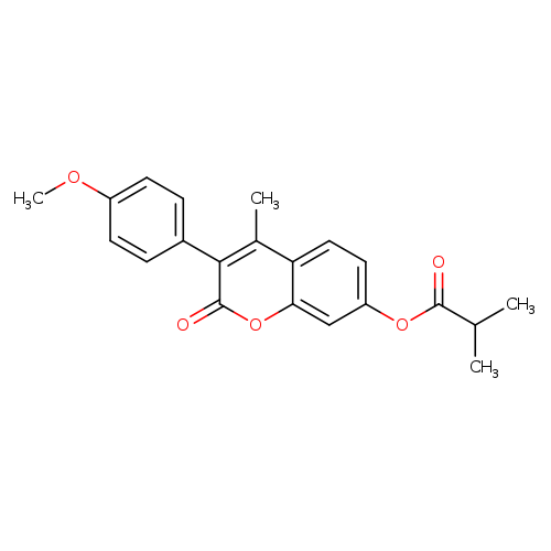 3-(4-methoxyphenyl)-4-methyl-2-oxo-2H-chromen-7-yl 2-methylpropanoate