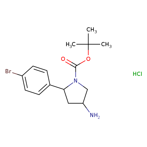 tert-butyl4-amino-2-(4-bromophenyl)pyrrolidine-1-carboxylatehydrochloride