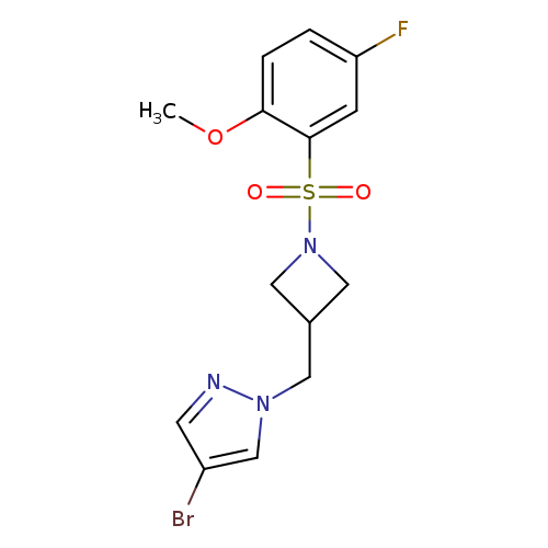 4-bromo-1-{[1-(5-fluoro-2-methoxybenzenesulfonyl)azetidin-3-yl]methyl}-1H-pyrazole
