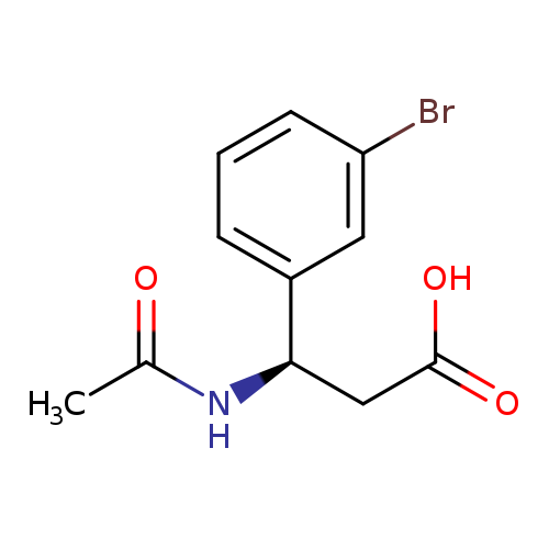 (3R)-3-(3-bromophenyl)-3-acetamidopropanoic acid