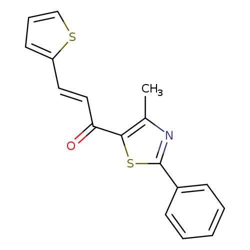 (2E)-1-(4-methyl-2-phenyl-1,3-thiazol-5-yl)-3-(thiophen-2-yl)prop-2-en-1-one