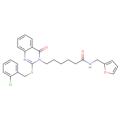 6-(2-{[(2-chlorophenyl)methyl]sulfanyl}-4-oxo-3,4-dihydroquinazolin-3-yl)-N-[(furan-2-yl)methyl]hexanamide
