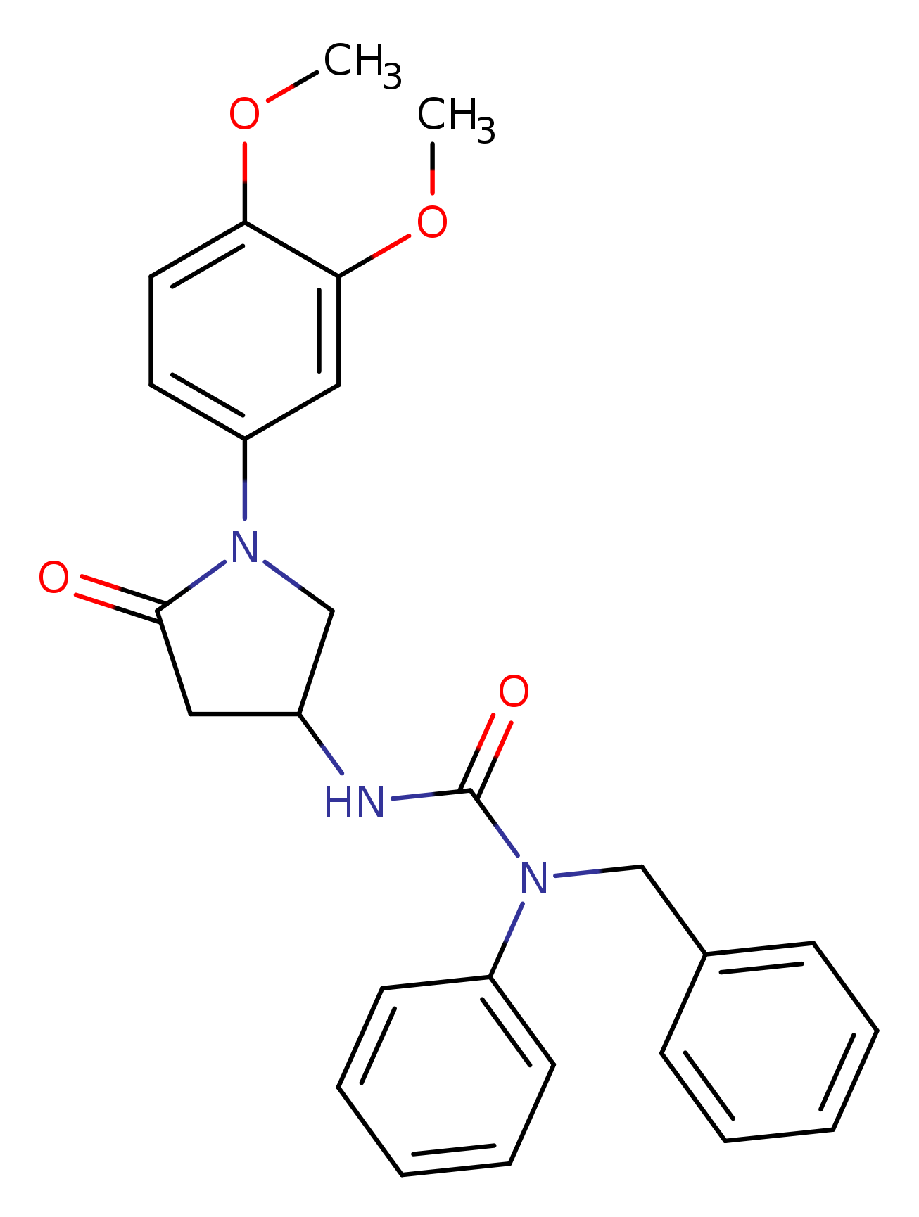 1-benzyl-3-[1-(3,4-dimethoxyphenyl)-5-oxopyrrolidin-3-yl]-1-phenylurea