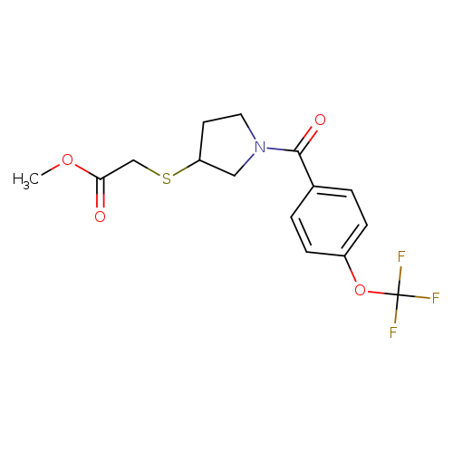 methyl 2-({1-[4-(trifluoromethoxy)benzoyl]pyrrolidin-3-yl}sulfanyl)acetate