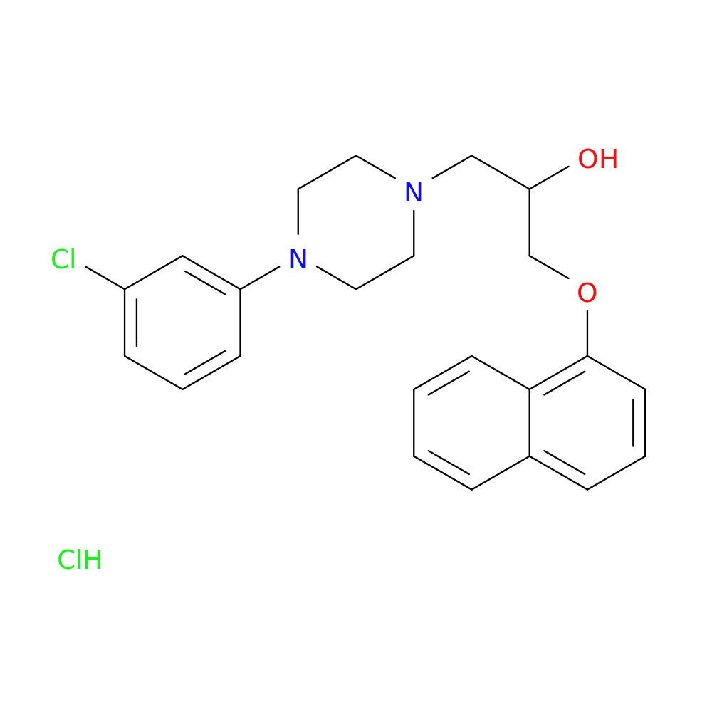 1-[4-(3-chlorophenyl)piperazin-1-yl]-3-(naphthalen-1-yloxy)propan-2-ol hydrochloride