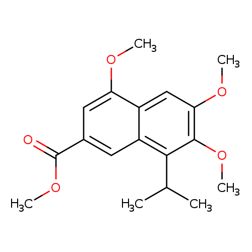 2-Naphthalenecarboxylic acid, 4,6,7-trimethoxy-8-(1-methylethyl)-, methyl ester