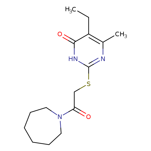 2-{[2-(azepan-1-yl)-2-oxoethyl]sulfanyl}-5-ethyl-6-methyl-3,4-dihydropyrimidin-4-one