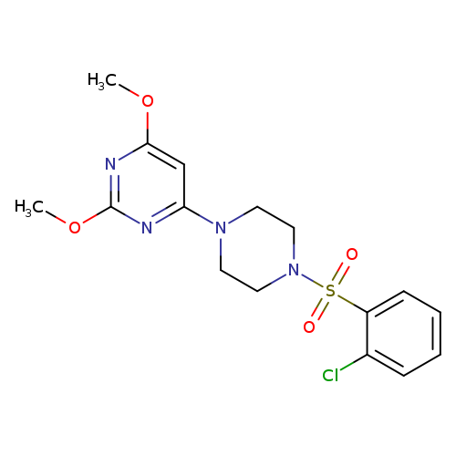 4-[4-(2-chlorobenzenesulfonyl)piperazin-1-yl]-2,6-dimethoxypyrimidine