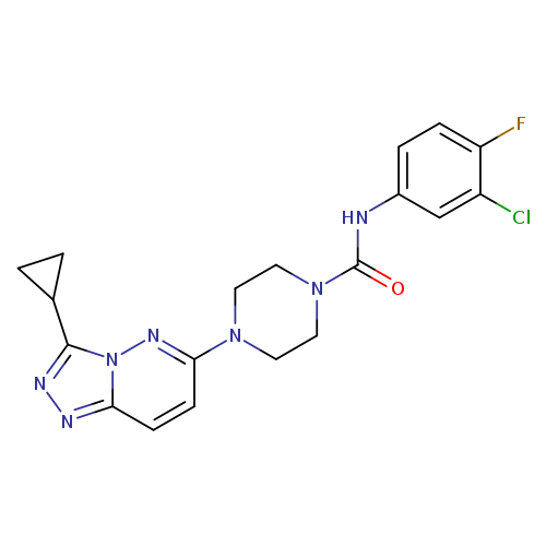 N-(3-chloro-4-fluorophenyl)-4-{3-cyclopropyl-[1,2,4]triazolo[4,3-b]pyridazin-6-yl}piperazine-1-carboxamide