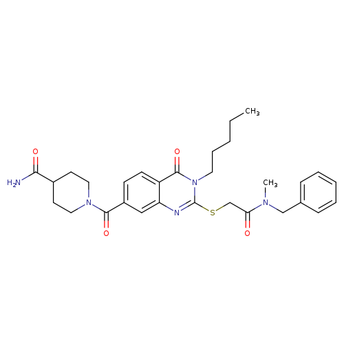 1-[2-({[benzyl(methyl)carbamoyl]methyl}sulfanyl)-4-oxo-3-pentyl-3,4-dihydroquinazoline-7-carbonyl]piperidine-4-carboxamide