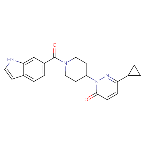 6-cyclopropyl-2-[1-(1H-indole-6-carbonyl)piperidin-4-yl]-2,3-dihydropyridazin-3-one