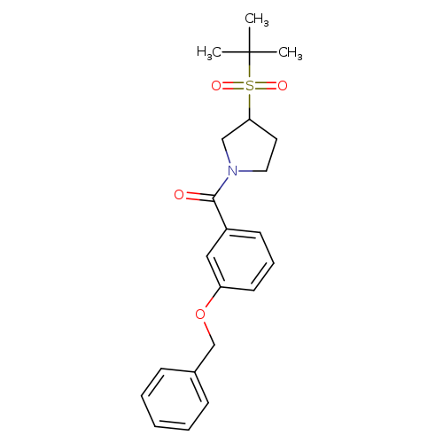 1-[3-(benzyloxy)benzoyl]-3-(2-methylpropane-2-sulfonyl)pyrrolidine