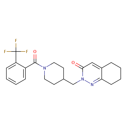 2-({1-[2-(trifluoromethyl)benzoyl]piperidin-4-yl}methyl)-2,3,5,6,7,8-hexahydrocinnolin-3-one
