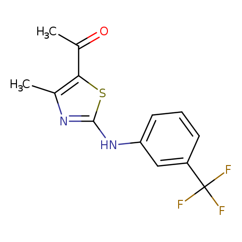 1-(4-methyl-2-{[3-(trifluoromethyl)phenyl]amino}-1,3-thiazol-5-yl)ethan-1-one