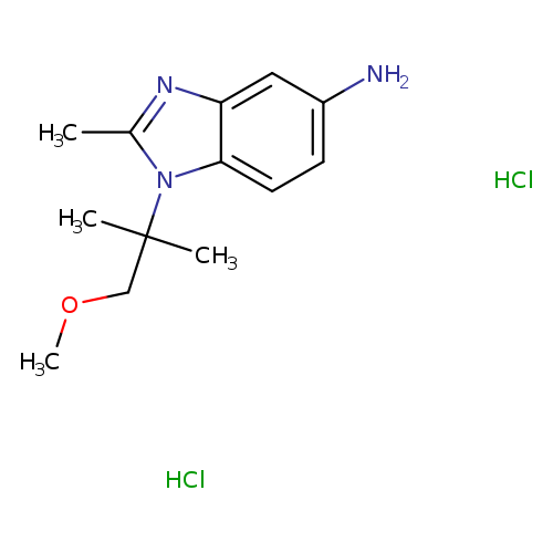 1-(1-methoxy-2-methylpropan-2-yl)-2-methyl-1H-1,3-benzodiazol-5-amine dihydrochloride