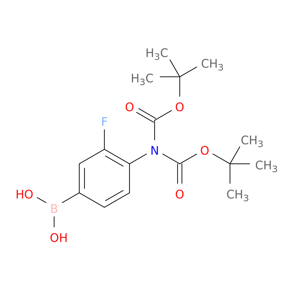 4-Bis(N-Boc)amino-3-fluorophenylboronic acid