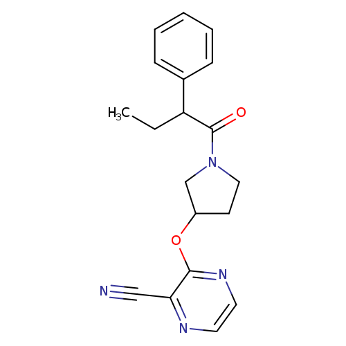 3-{[1-(2-phenylbutanoyl)pyrrolidin-3-yl]oxy}pyrazine-2-carbonitrile