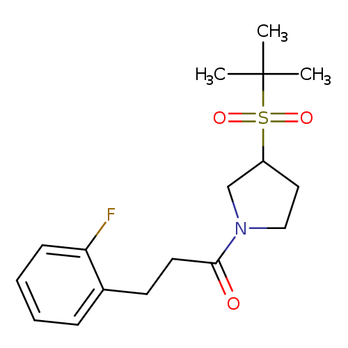 3-(2-fluorophenyl)-1-[3-(2-methylpropane-2-sulfonyl)pyrrolidin-1-yl]propan-1-one